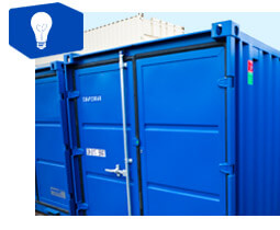 Modified container with electricity